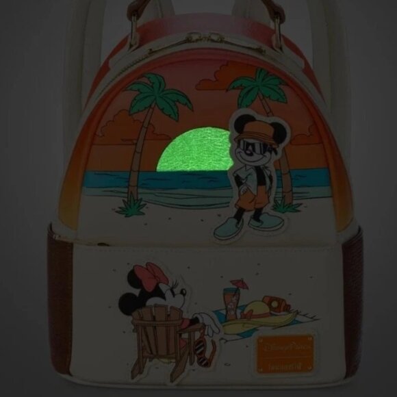 Loungefly Mickey & Minnie Beach Mini Backpack